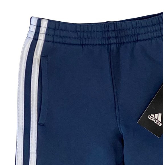 2T Toddler Sweatpants - Adidas 3 Stripes Toddler Fleece Lined Leggings - Dk Gray - Picture 3 of 7